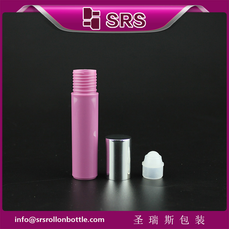 10ml rose red Color Empty Roller Ball Bottle for Lip Balm