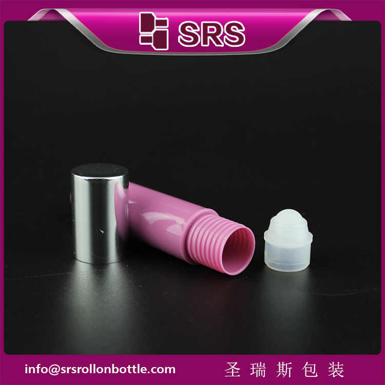 10ml rose red Color Empty Roller Ball Bottle for Lip Balm