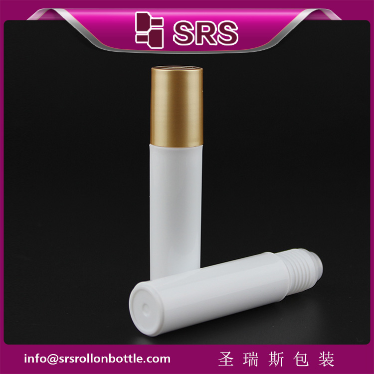 Cosmetic Skincare Bottle Supply White 10ml Eye Serum Roller Ball Bottle