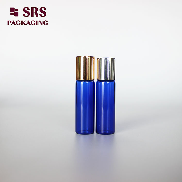 SRS Mini Bottle Blue Color 5ml Empty Perfume Packaging