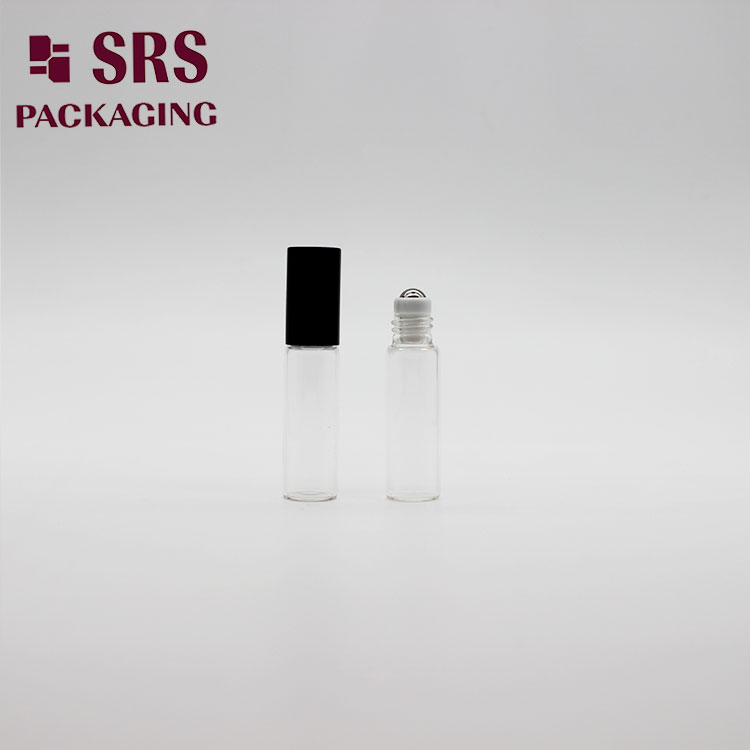 Roll on 5ml Sample Bottle with Black Aluminum Cap