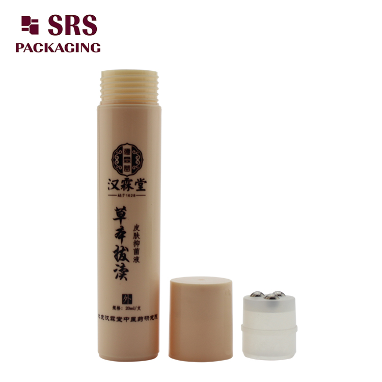 20ml Plastic Eye Cream Bottle with Three Steel Roller Ball