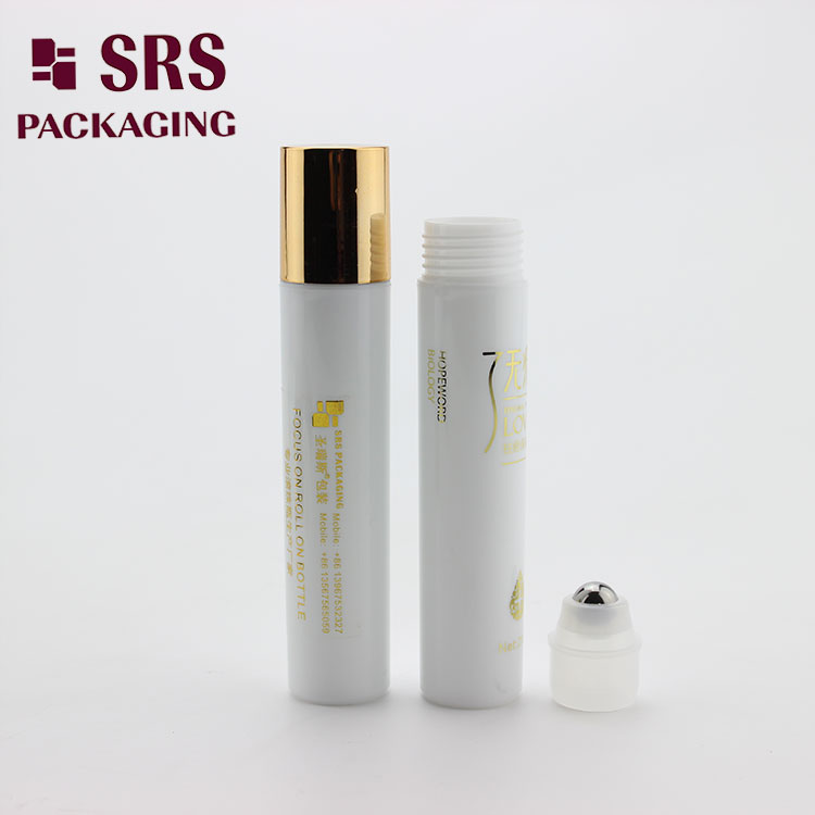 SRS Made in China Plastic White Color 20ml Perfume Roller Bottle