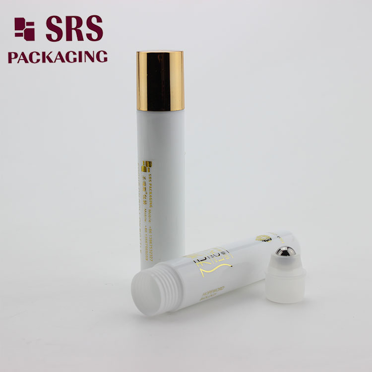 SRS Made in China Plastic White Color 20ml Perfume Roller Bottle