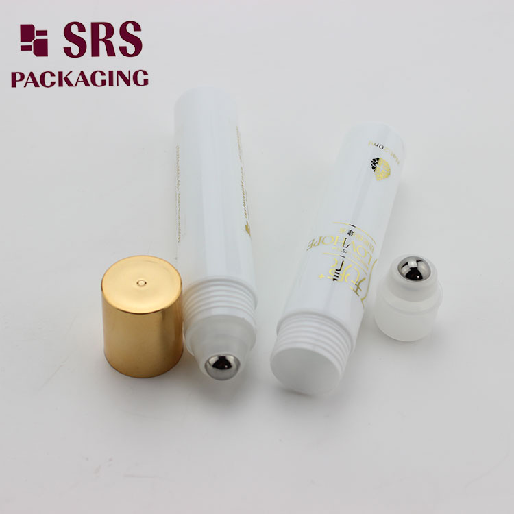 SRS Made in China Plastic White Color 20ml Perfume Roller Bottle