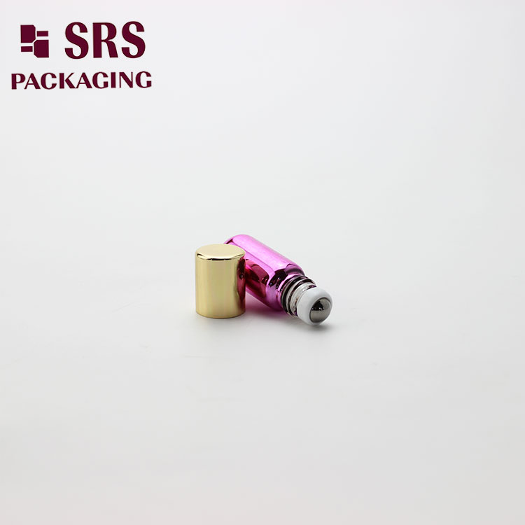 SRS Metalized Glass Round Bottom 3ml Roller Bottle