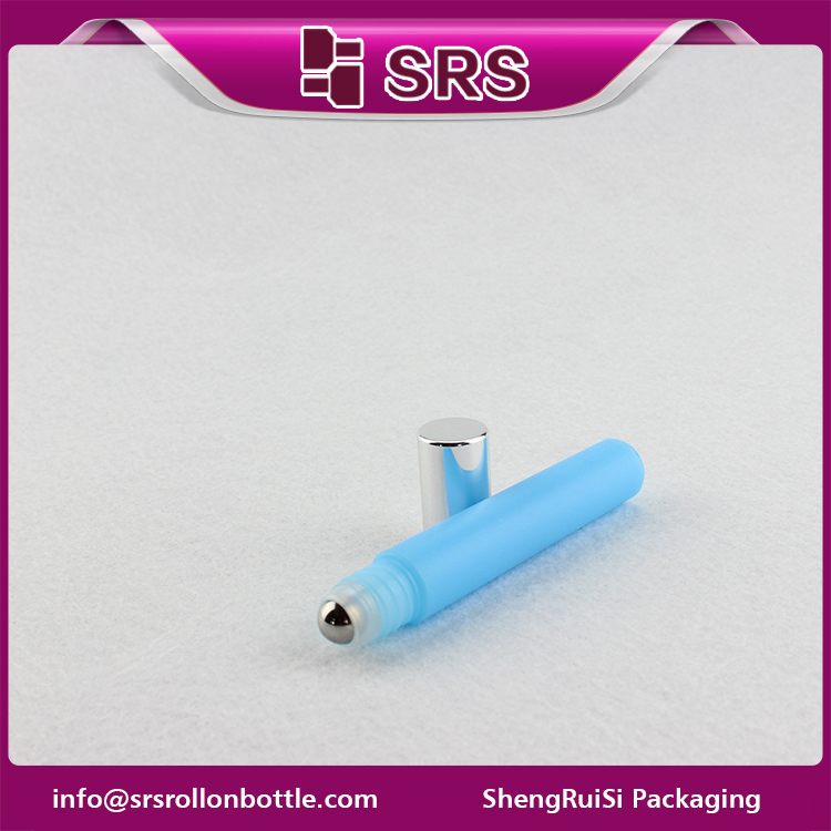 SRS plastic empty cylinder 8ml perfume bottle roll on