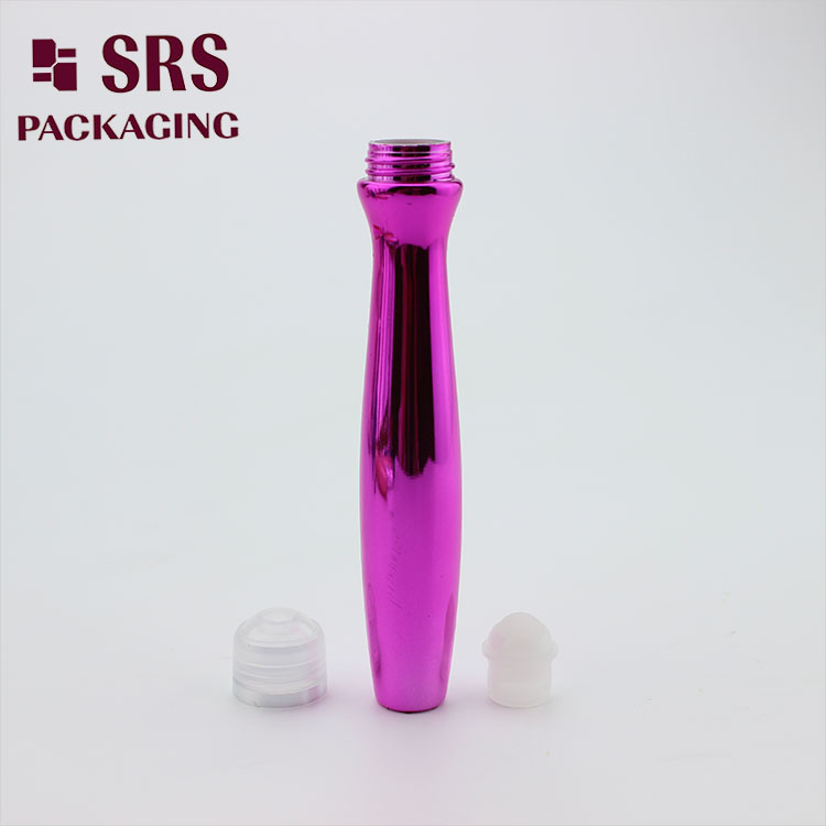 SRS8447 plastic special shape 15ml eye serum bottle roll on