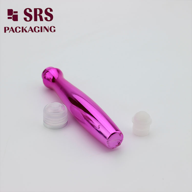 SRS8447 plastic special shape 15ml eye serum bottle roll on