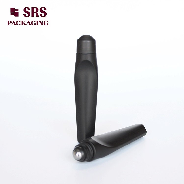 SRS8444 Black Cosmetic Container 12ml Plastic Roll on Eye Cream Bottle