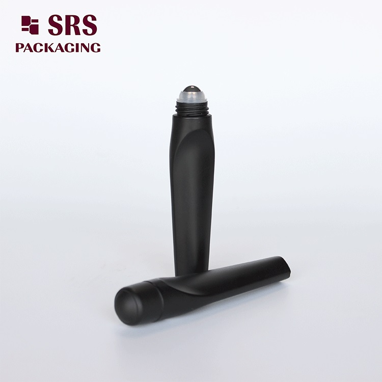 SRS8444 Black Cosmetic Container 12ml Plastic Roll on Eye Cream Bottle