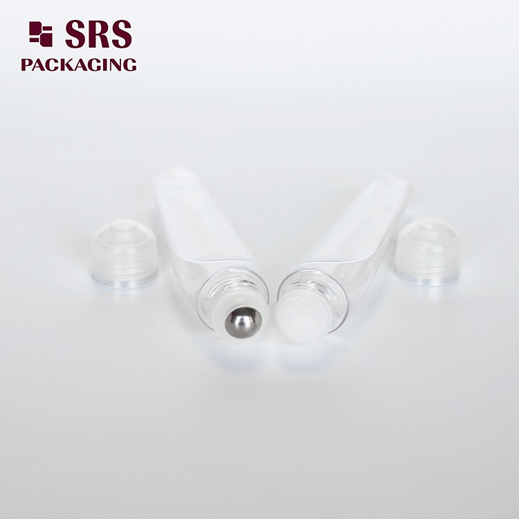 SRS8444 transparent plastic 12ml roll on cosmetic container with cap