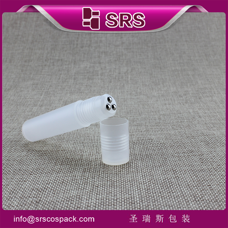 plastic 10ml three roller balls bottle roll on deodorant packaging