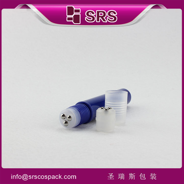 SRS empty 15ml plastic three roller balls bottles wholesale