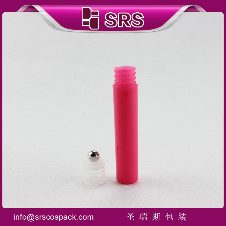 empty plastic red 7ml Refilled Roll On Bottle