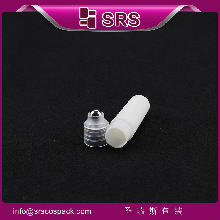 5ml plastic white roller ball refilled bottle empty