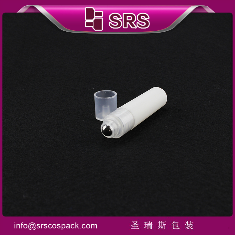 5ml plastic white roller ball refilled bottle empty