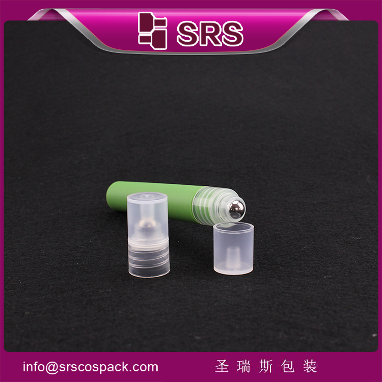 8ml roll on green refilled empty bottle plastic