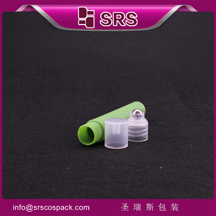 8ml roll on green refilled empty bottle plastic