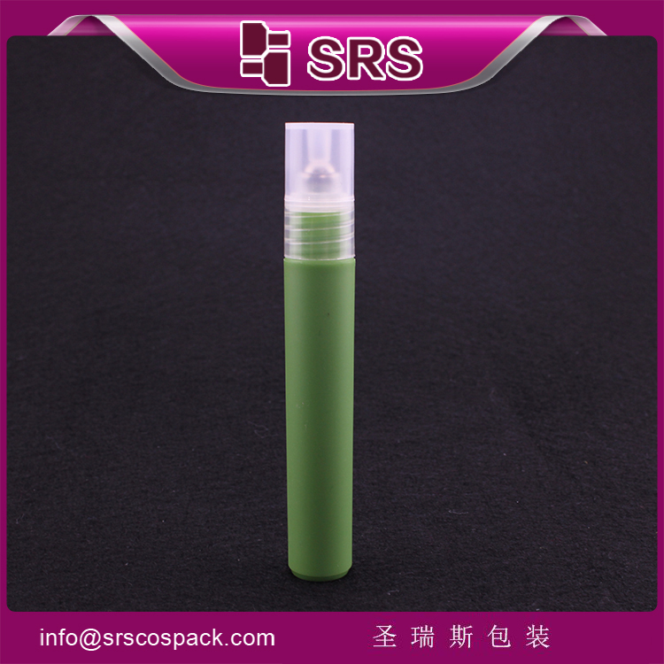 8ml roll on green refilled empty bottle plastic