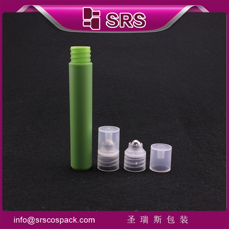 8ml roll on green refilled empty bottle plastic