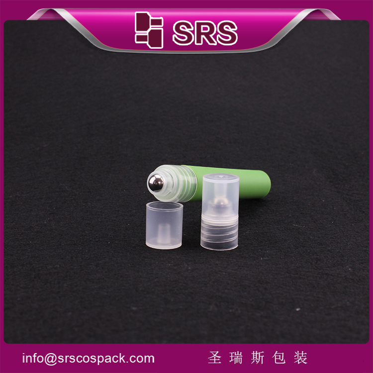 8ml roll on green refilled empty bottle plastic