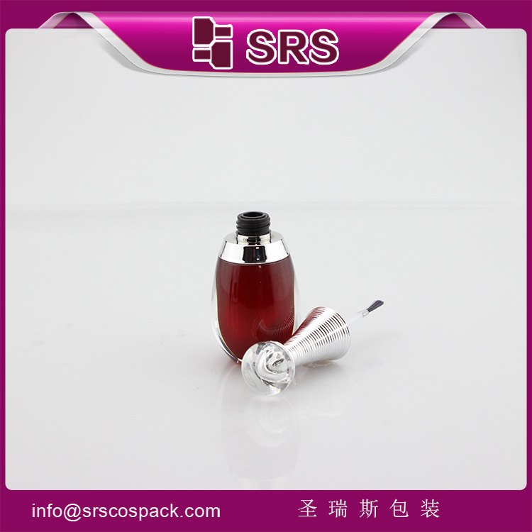 acrylic red 8ml empty bottle nail polish with brush