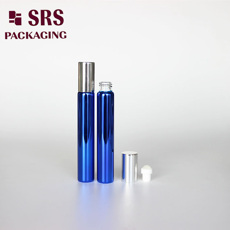 Painted Frosted Blue Glass Roller glass Ball Bottle 10ml Perfume