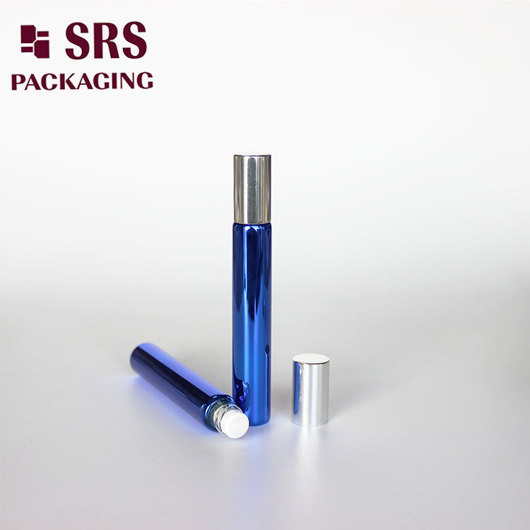 Painted Frosted Blue Glass Roller glass Ball Bottle 10ml Perfume