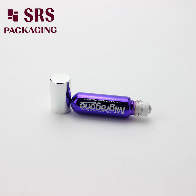 SRS Purple Color Mini Roll on 4ml Perfume Bottle Glass