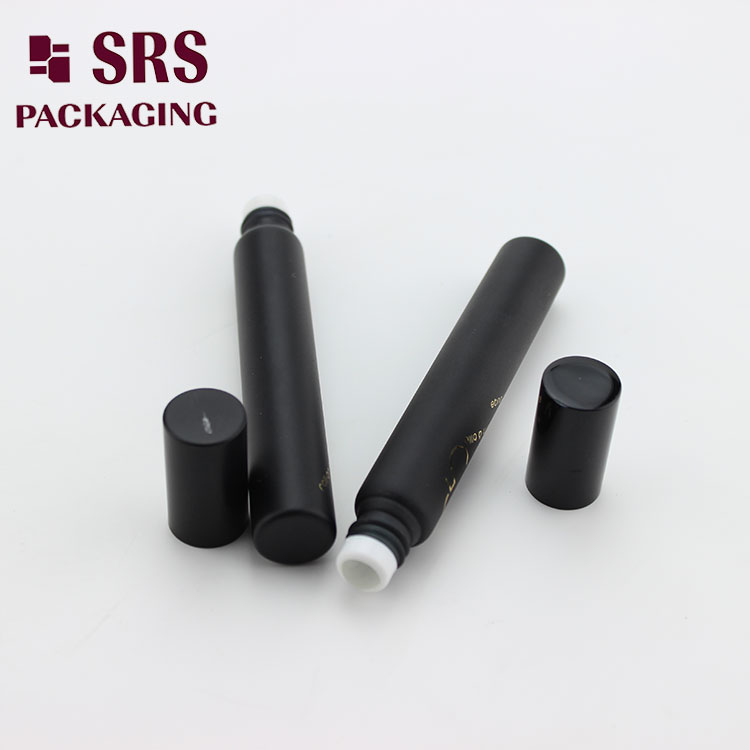 SRS Cosmetic Matt Black Perfume Glass Roll on Bottle 10ml