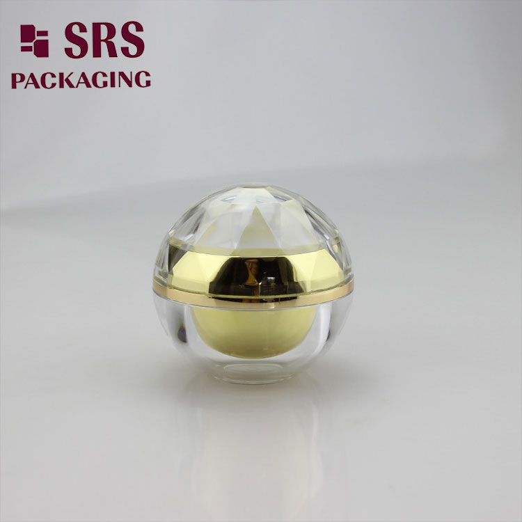 J011 eco-friendly 15ml 30ml 50ml cosmetic diamond cap cream packaging 