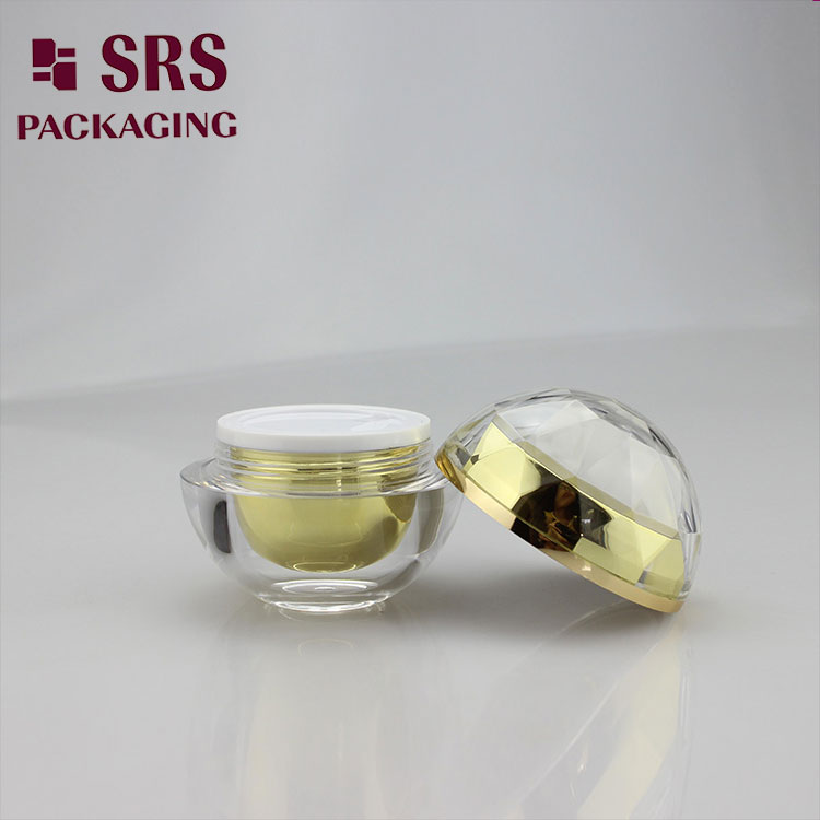 J011 eco-friendly 15ml 30ml 50ml cosmetic diamond cap cream packaging 