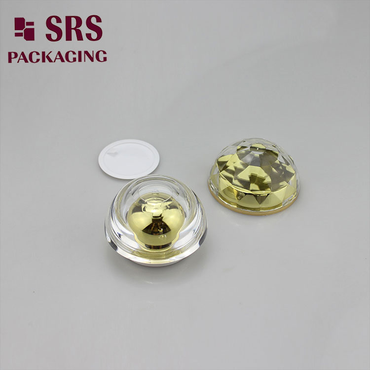 J011 eco-friendly 15ml 30ml 50ml cosmetic diamond cap cream packaging 