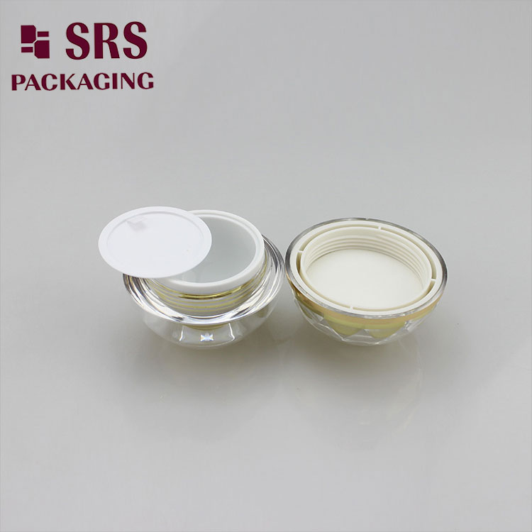 J011 eco-friendly 15ml 30ml 50ml cosmetic diamond cap cream packaging 