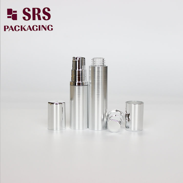 A003 SRS Mini Empty 5ml 10ml Silver Airless Sample Bottle