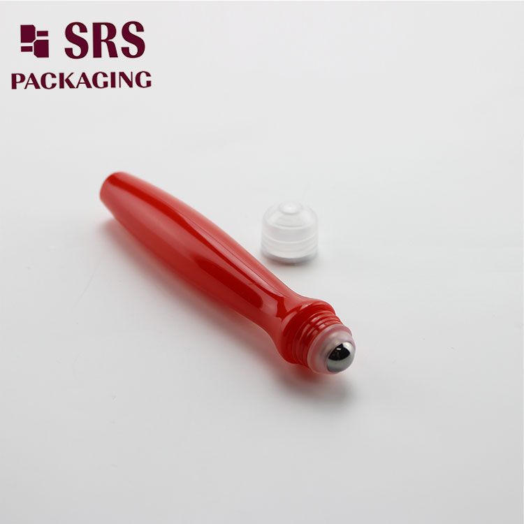 SRS8447 SRS PETG Cosmetic 15ml Red Color Roll on Bottle