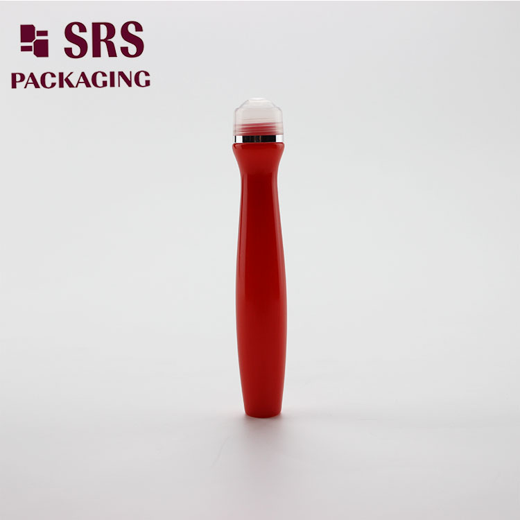 SRS8447 SRS PETG Cosmetic 15ml Red Color Roll on Bottle