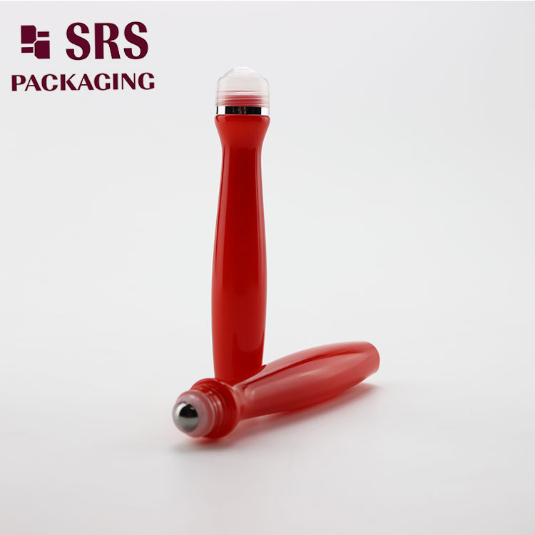 SRS8447 SRS PETG Cosmetic 15ml Red Color Roll on Bottle