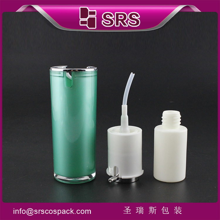 A021 acrylic round airless pump lotion bottle 