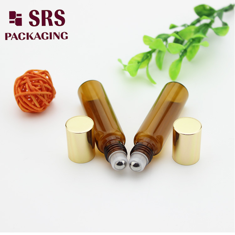 5ml Perfume Oil Bottle Amber Glass Roll on Cosmetic Vial