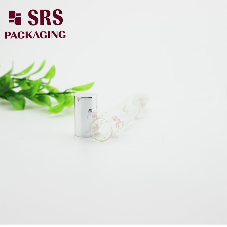 Silk Screen Printing 10ml Transparency Glass Perfume Roll on Bottle