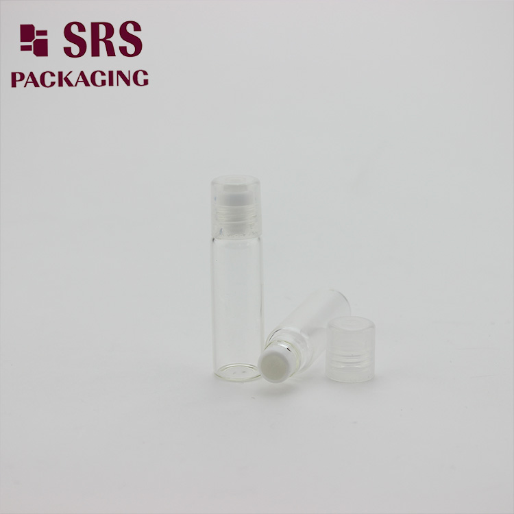 Clear Glass Cosmetic Packaging 5ml Roll on Essential Oil Bottle