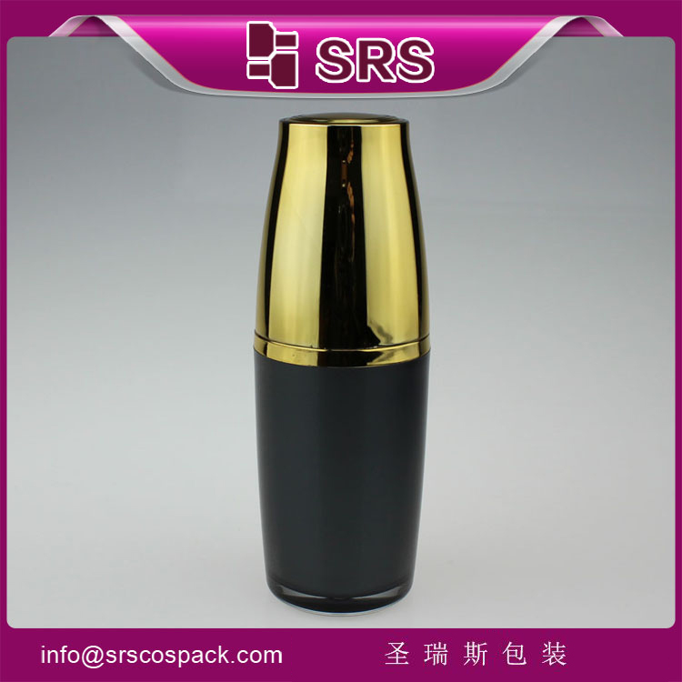 L313 Luxury 30ml 50ml 120ml Plastic Bottle with Gold Cap