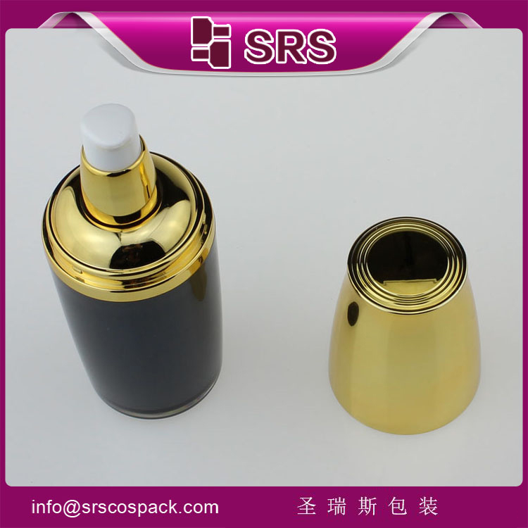 L313 Luxury 30ml 50ml 120ml Plastic Bottle with Gold Cap