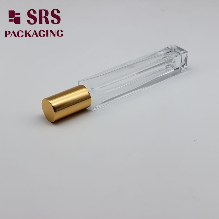 GB2-10ml thick wall square glass roller ball bottle 