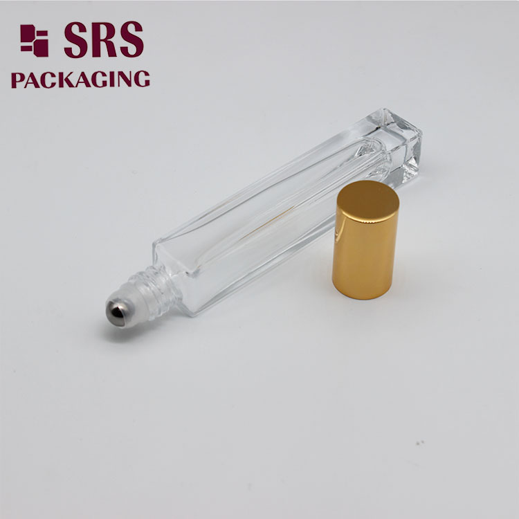 GB2-10ml thick wall square glass roller ball bottle 