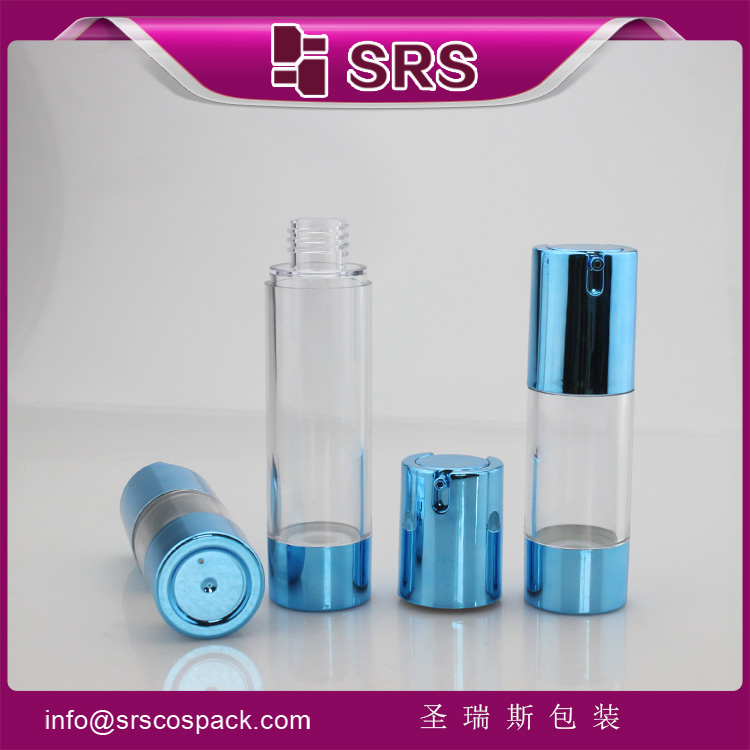 TA021 SRS luxury AS round colorful airless pump serum bottle 15ml 30ml 50ml 80ml 100ml