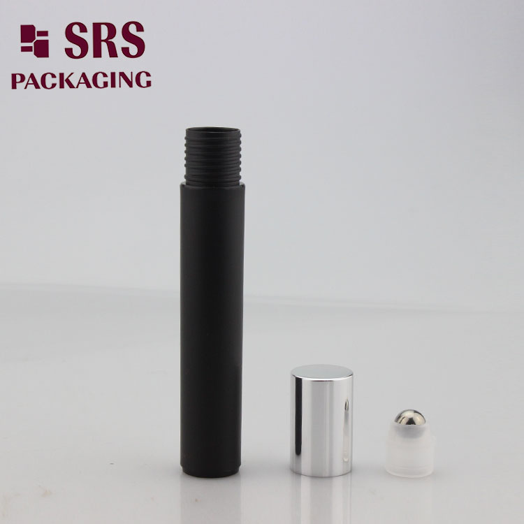 Black Frosted Hair Oil Roll on Bottle 15ml Haircare Container Bottle