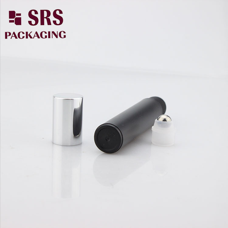 Black Frosted Hair Oil Roll on Bottle 15ml Haircare Container Bottle